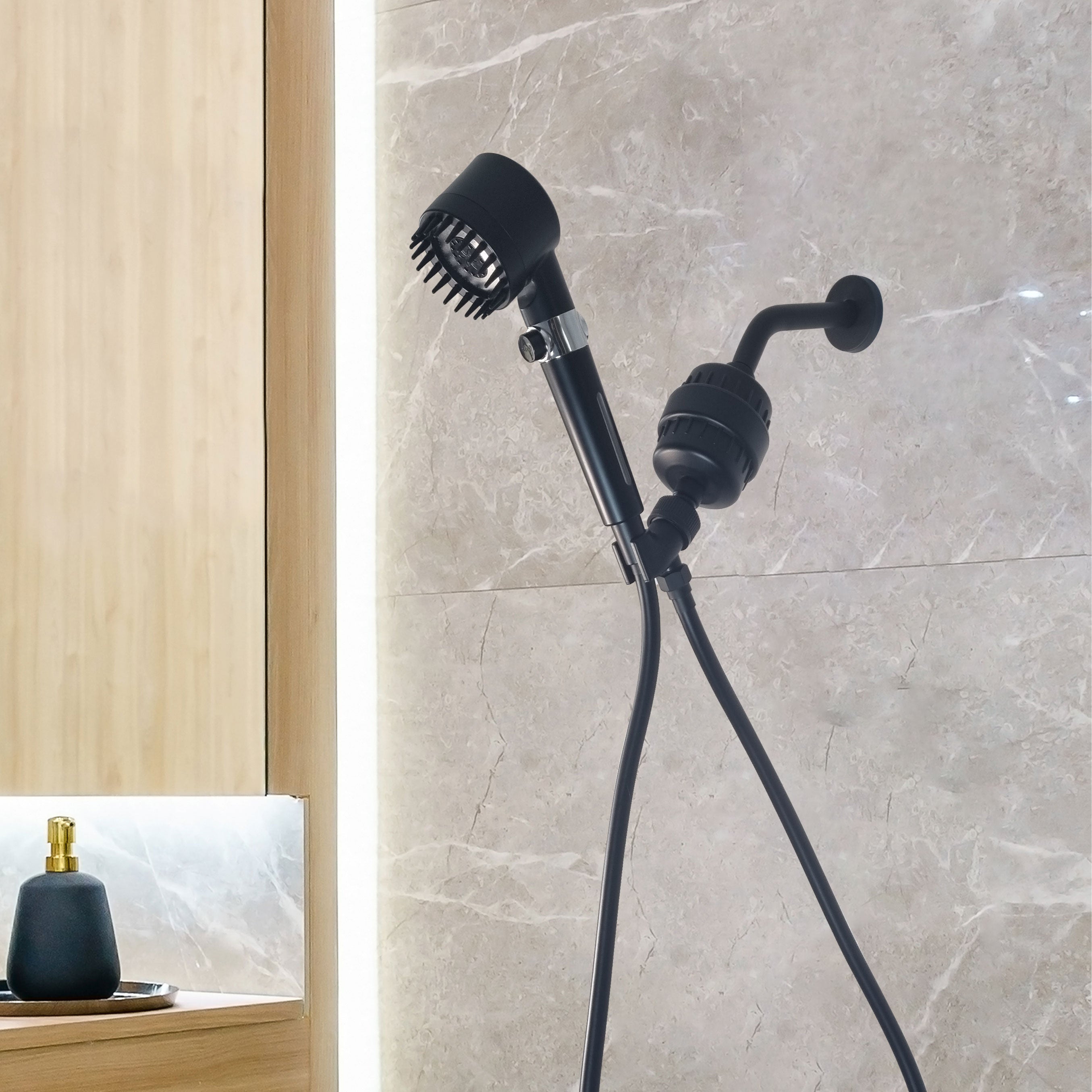 Ultimate stortmassering Shower Head Complete Douch Kit