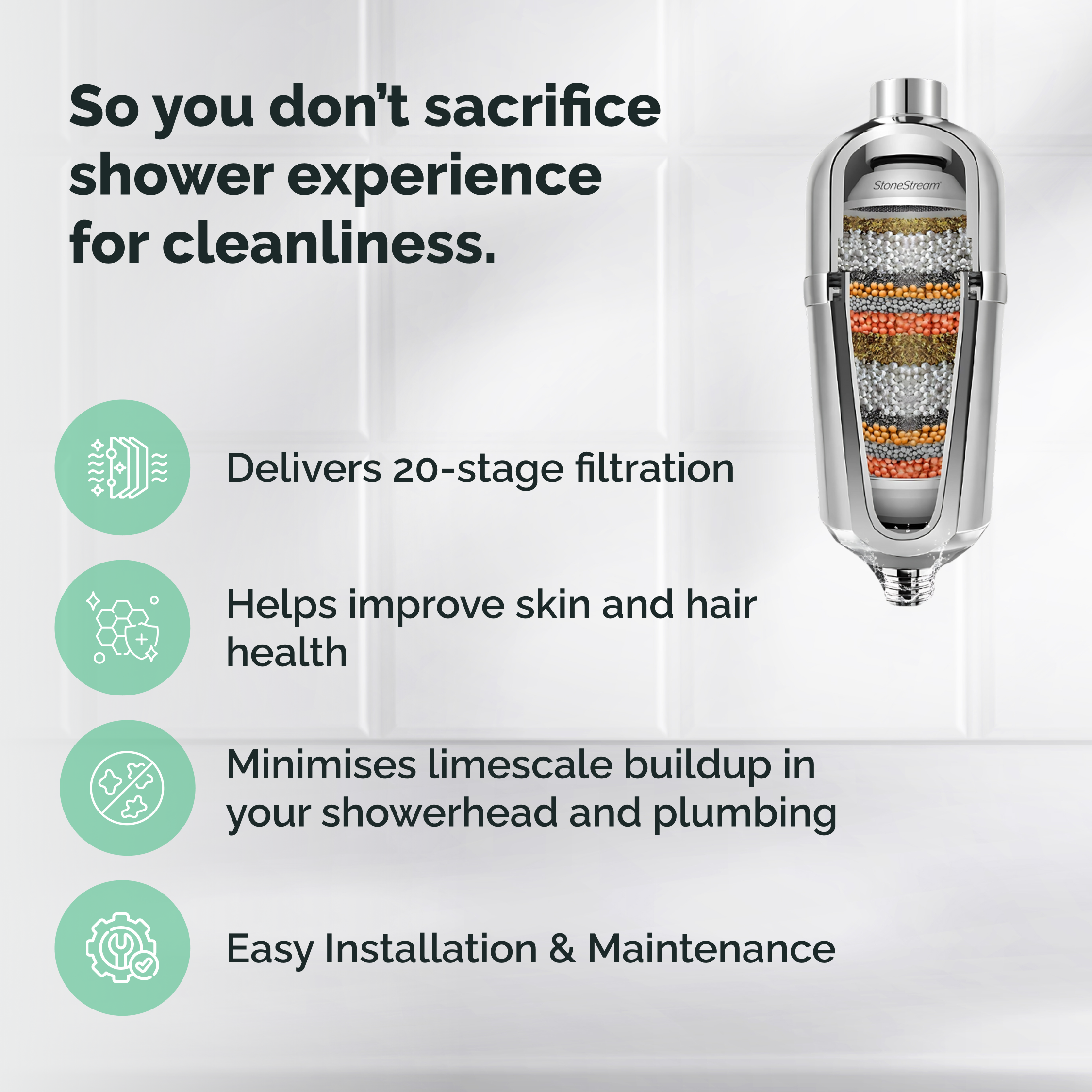 Gevorderde stortfilter vir harde water