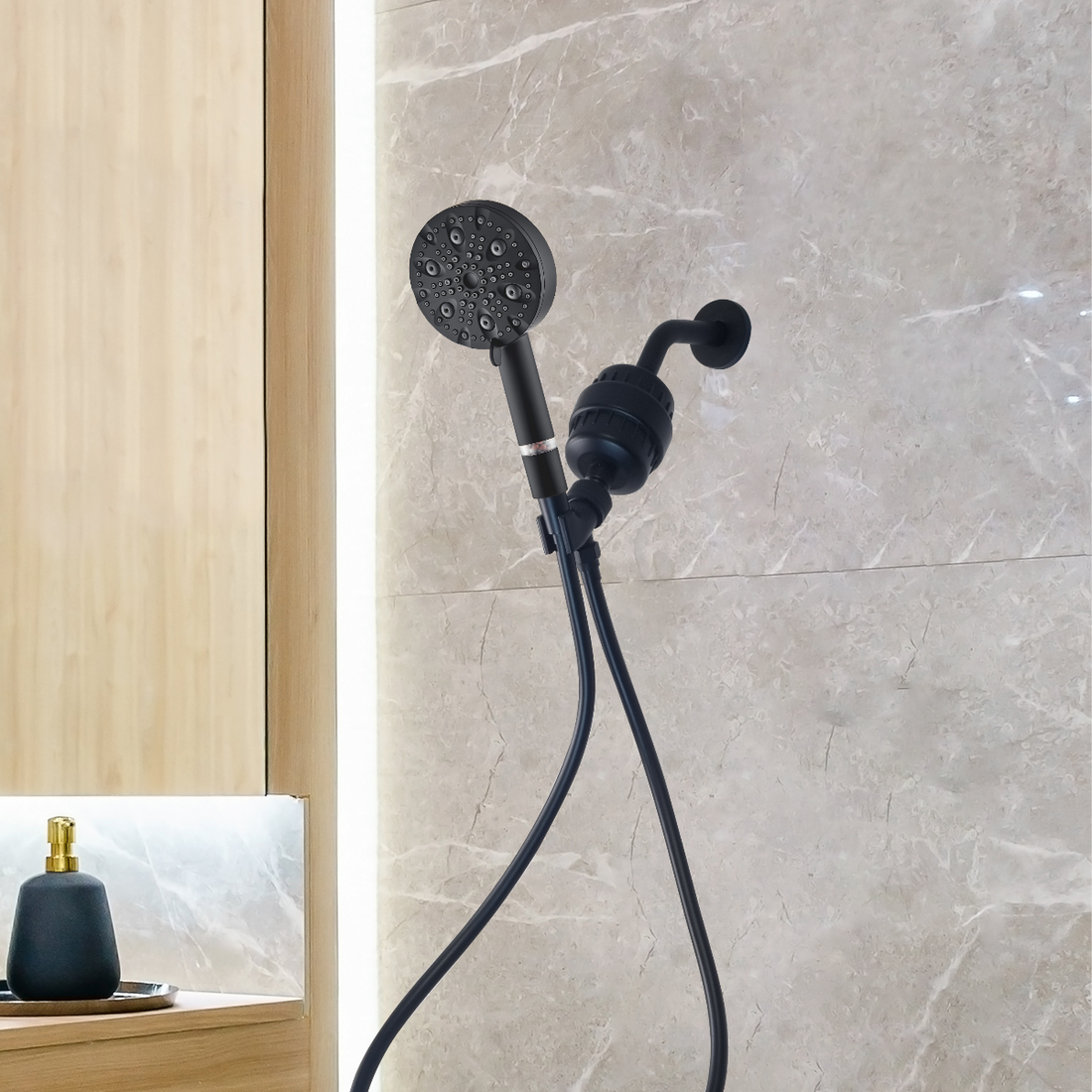MineralStream Luxe 9 Mode High Pressure Showerhead (gefiltreer)