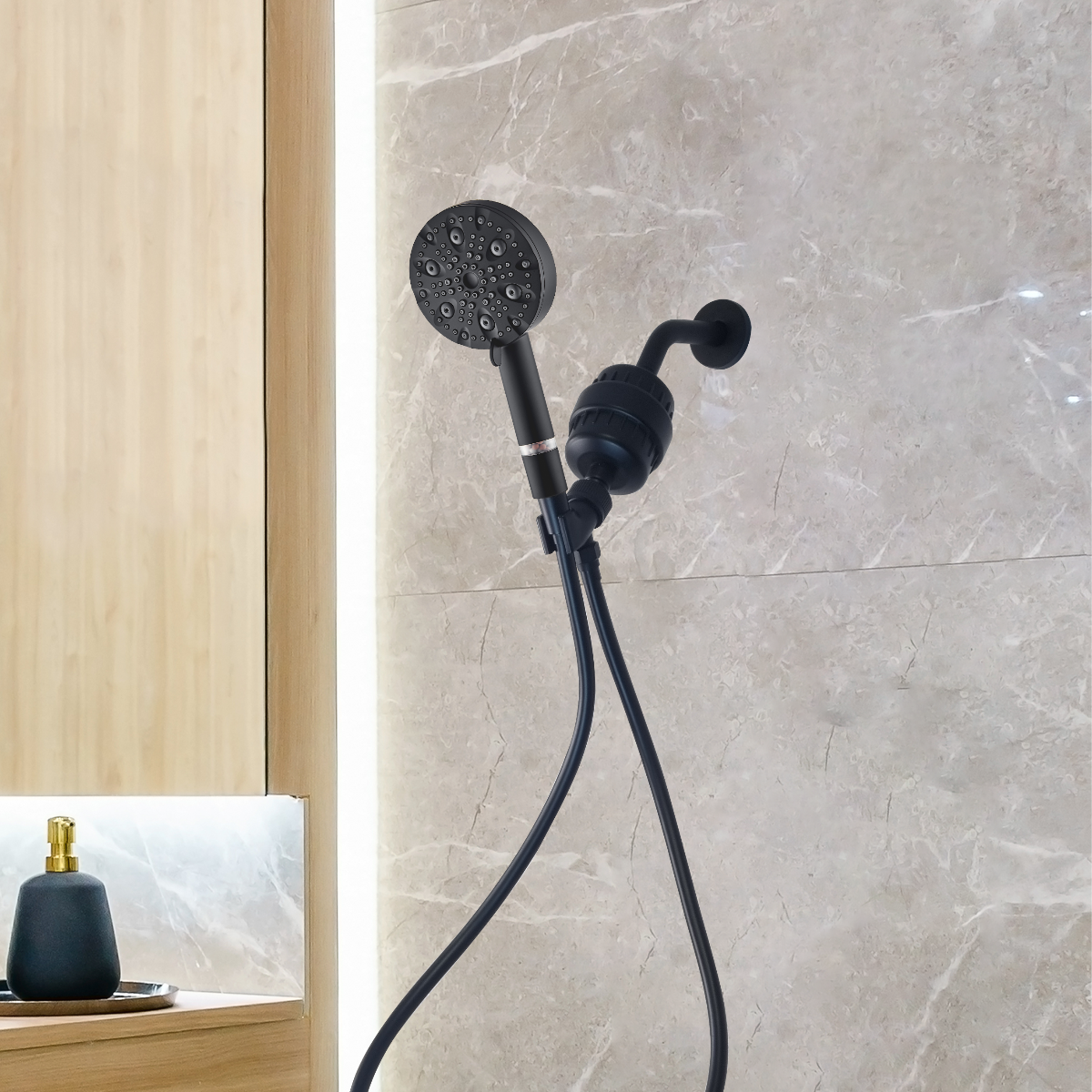 MineralStream Luxe 9 Mode High Pressure Showerhead (gefiltreer)