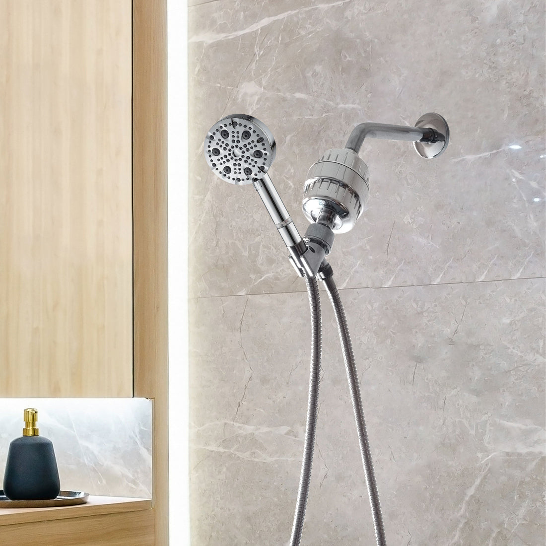 MineralStream Luxe 9 Mode High Pressure Showerhead (gefiltreer)