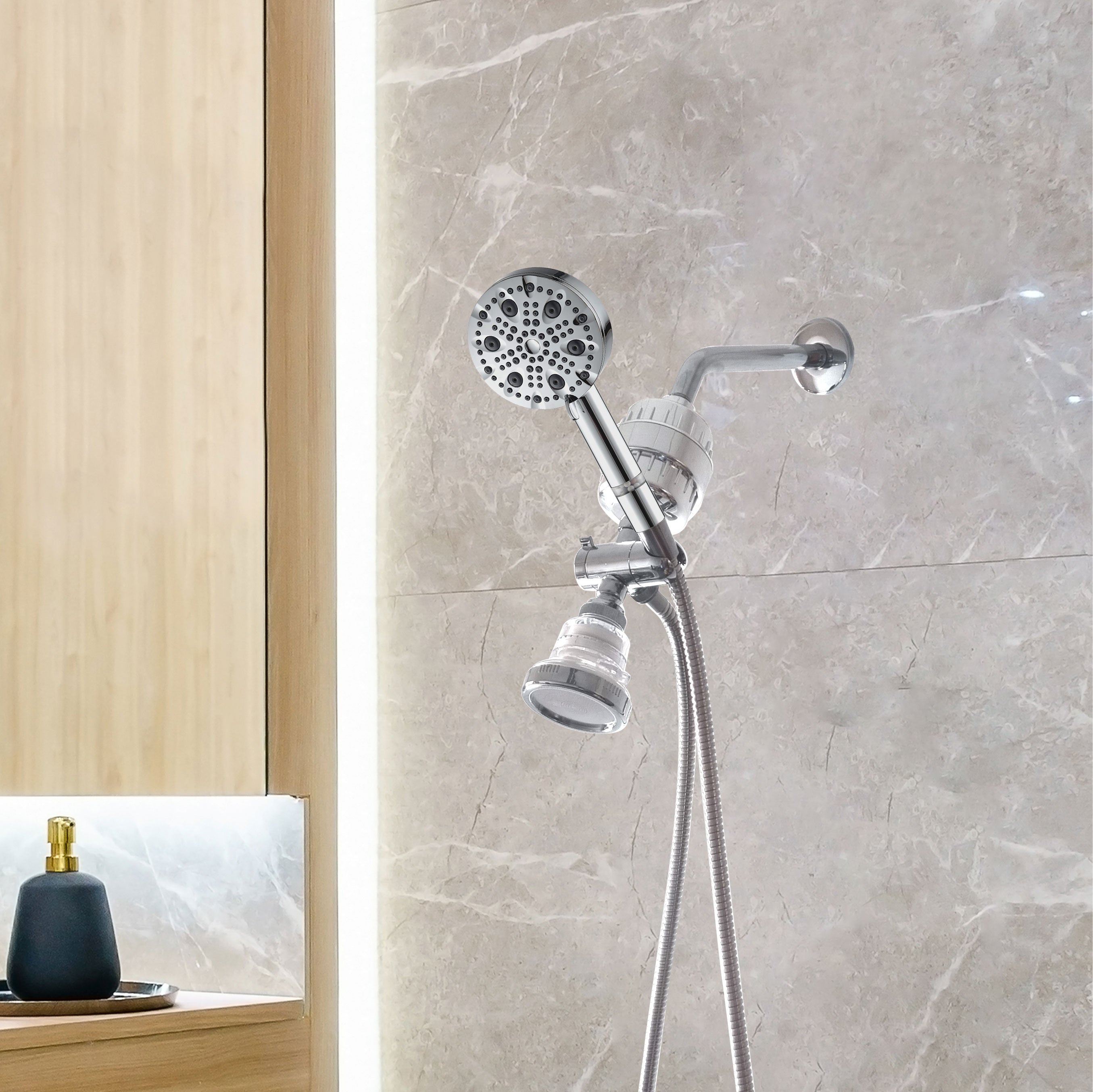 MineralStream Luxe 9 Mode High Pressure Showerhead (gefiltreer)