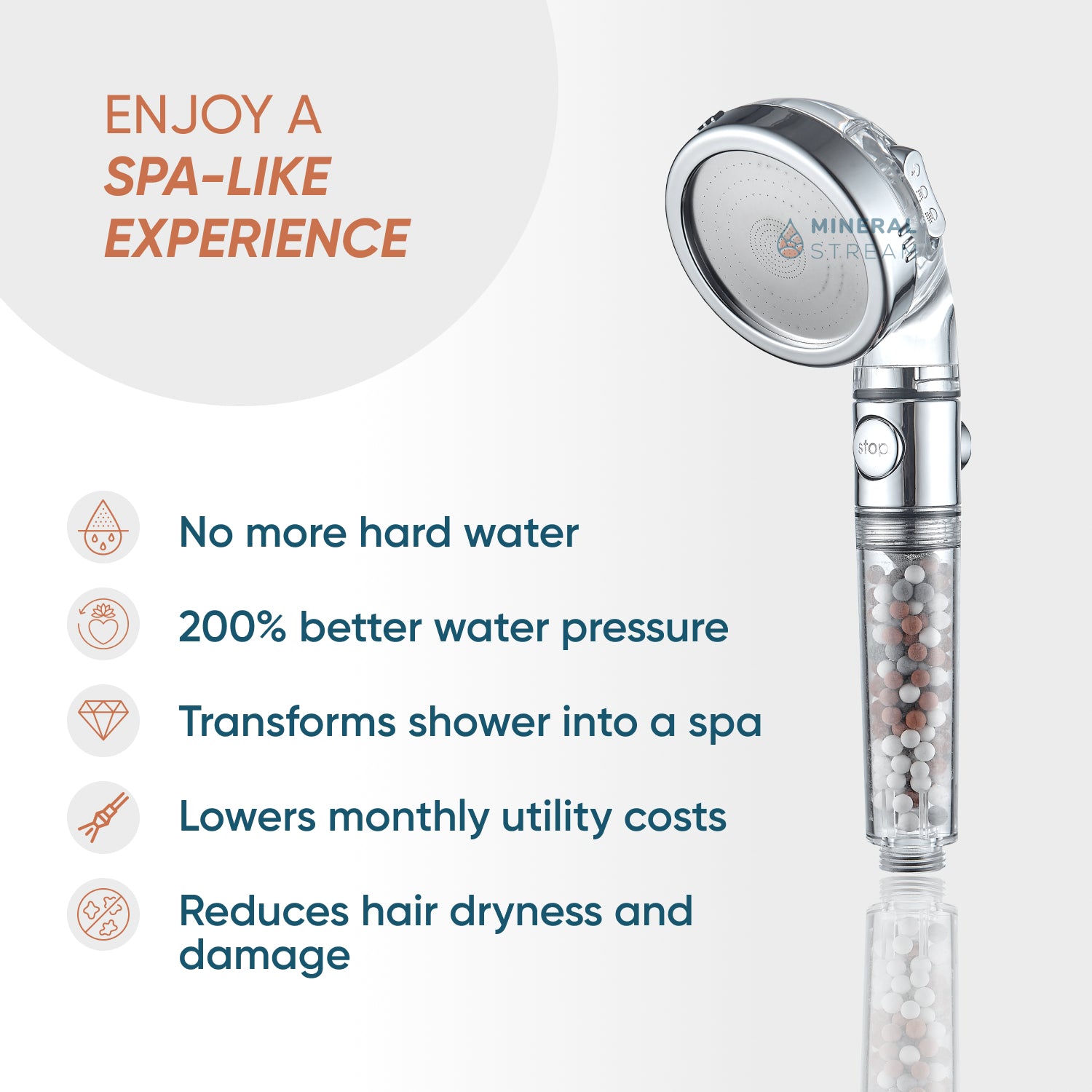 MineralStream™ Ionic Shower Head 2.0