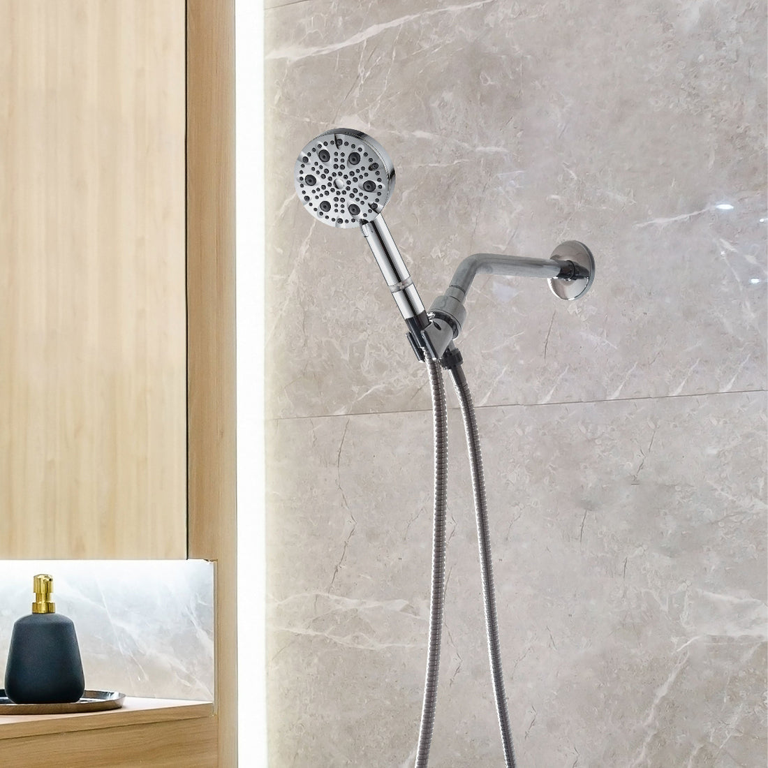 Luxe 9 Mode Showerhead Shower Essentials Kit